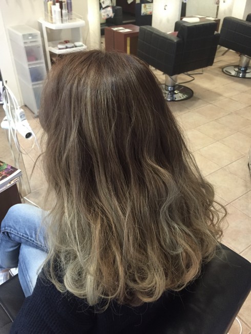 ダブルカラーplusハイライト 外国人風